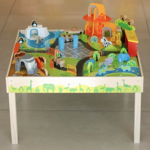 میز بازی چوبی باغ وحش 50 تکه کد F819