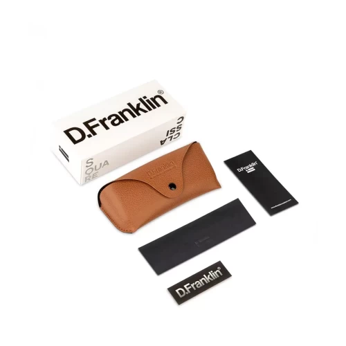 عینک آفتابی دی فرانکلین مدل D.franklin Classic Metal Square Black Grad - Image 5