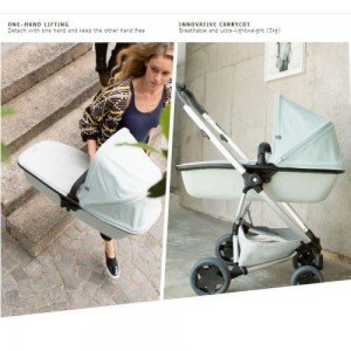 سبد حمل نوزاد Quinny Zapp Lux Carrycot Grey On Graphite