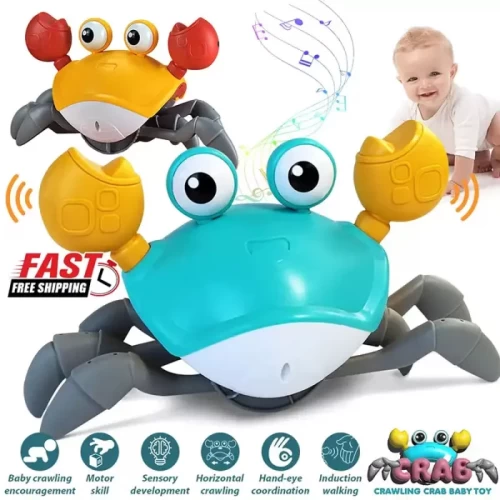 اسباب بازی خرچنگ سنسوری رنگ آبی کد QC3Y