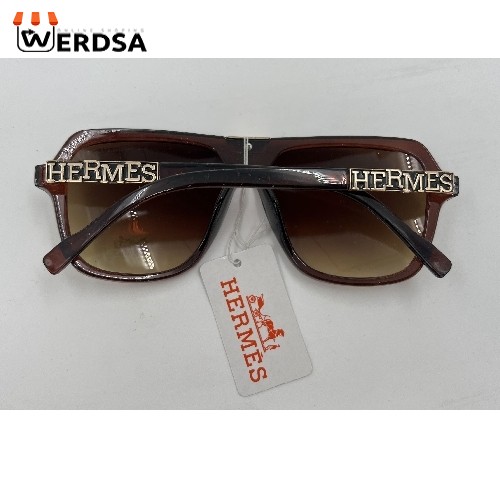 عینک آفتابی هرمس Hermes با فریم قهوه‌ای طلایی مدل اسپرت کلاسیک