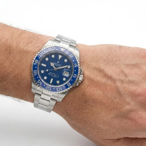 ساعت رولکس جی ام تی (GMT) استیل صفحه آبی - Image 4