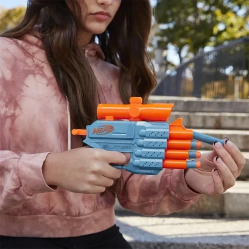تفنگ اسباب بازی کودک مدل نرف آبی کمرنگ NERF ELITE کد F4190