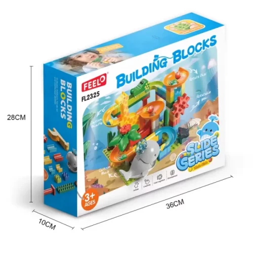 اسباب بازی لگو سرسره توپ طرح حیوانات دریایی 98 تکه فیلو FEELO کد FL2325