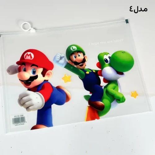 کاور A4 زیپدار فانتزی طرح سوپر ماریو کد 6129