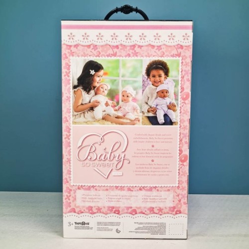 عروسک دخترانه نوزادی لباس سفید BABY SO SWEET کد 7023281