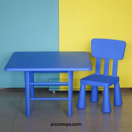 میز کودک مربع مینی تیکا رنگ آبی پر رنگ P/TF0307/AB