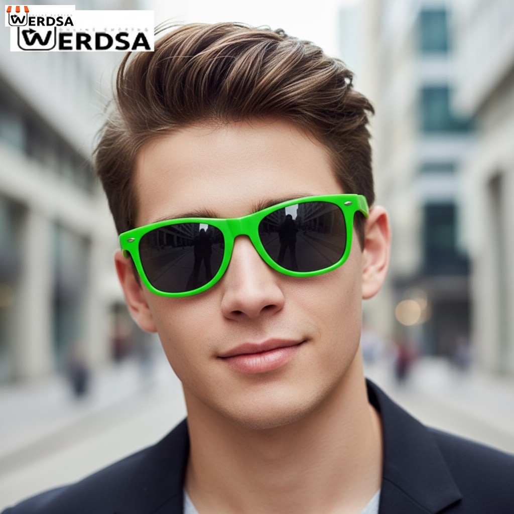 عینک مردانه شیشه سبز