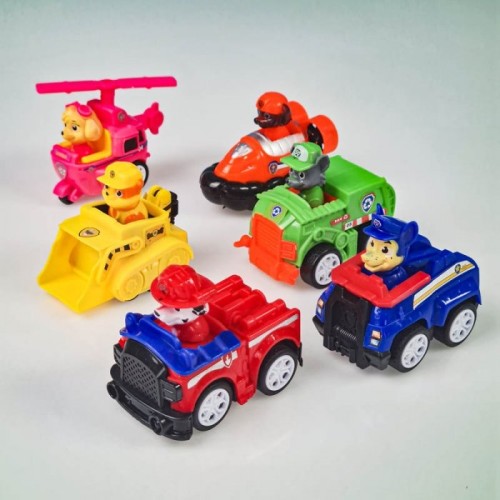 فیگور 6 عددی سگهای نگهبان پاوپاترول paw patrol با ماشین مدل P/G6/A