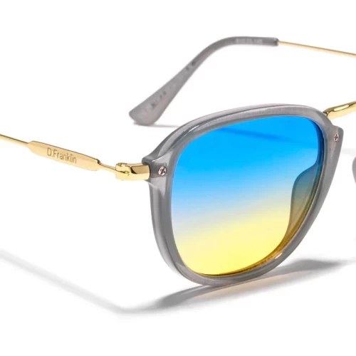 عینک آفتابی دی فرانکلین مدل D.franklin ROLLER SQ / MILKY BLUE GREY - GRAD BLUE - Image 5