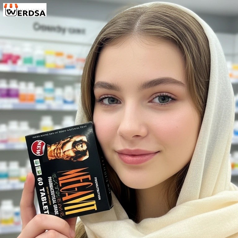 قرص چاقی و افزایش حجم و اشتها Megavit با عینک ویژه دودی هدیه