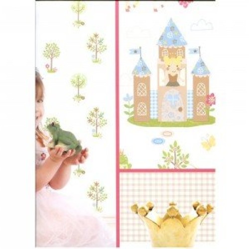 کاغذ دیواری انگلیسی اتاق کودک - تاینی تاتز G45163 tiny tots