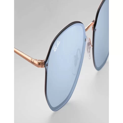 عینک آفتابی RayBan 3579N Blaze Hexagonal Flat Lens Violet Mirror - Image 4