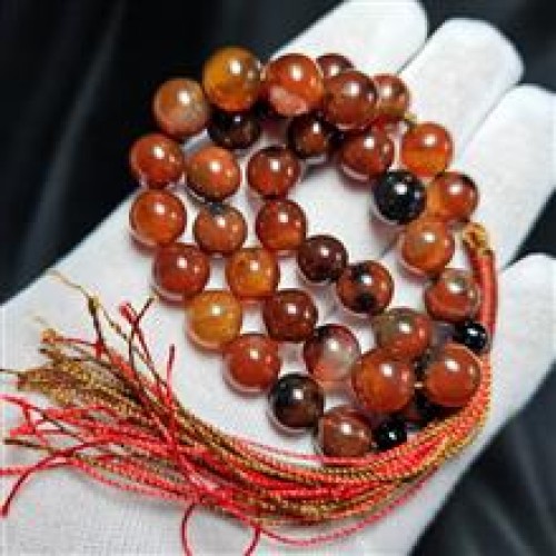 خرید تسبیح 33 دانه سنگ عقیق معدنی کد وردسا