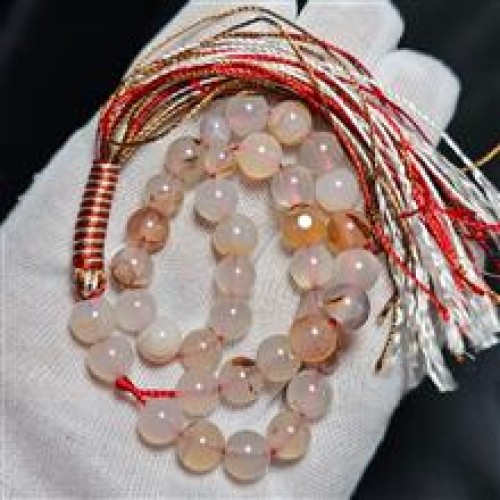 خرید تسبیح 33 دانه سنگ عقیق معدنی کد وردسا