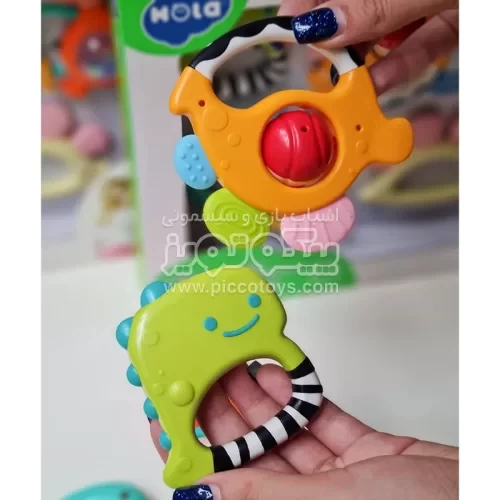 ست جغجغه و دندانگیر 5 عددی Huile Toys مدل دایناسور کد 1109