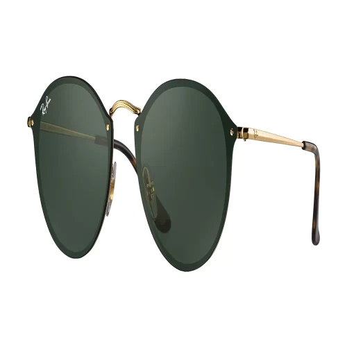 عینک آفتابی RayBan 3574N Blaze Round Gold Green Classic - Image 2