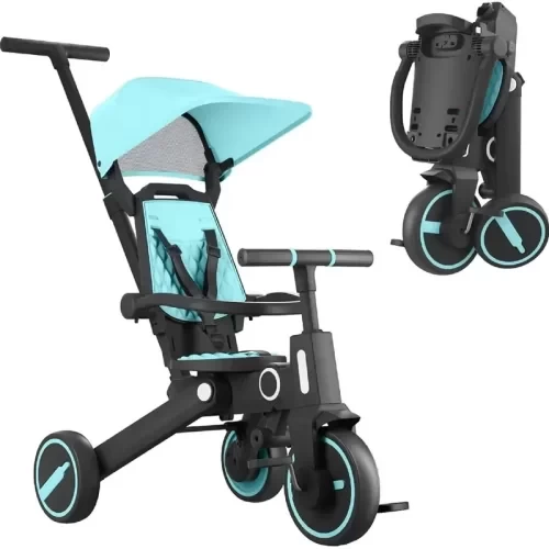 سه چرخه کودک سایبان دار رنگ تیفانی کد SL168