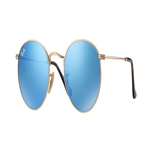 عینک آفتابی RayBan 3447 Gold Light Blue Gradient Flash - Image 2