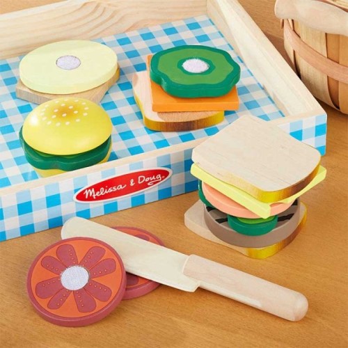 اسباب بازی ست فست فود چوبی 17 تکه MELISSA & DOUG کد 10513