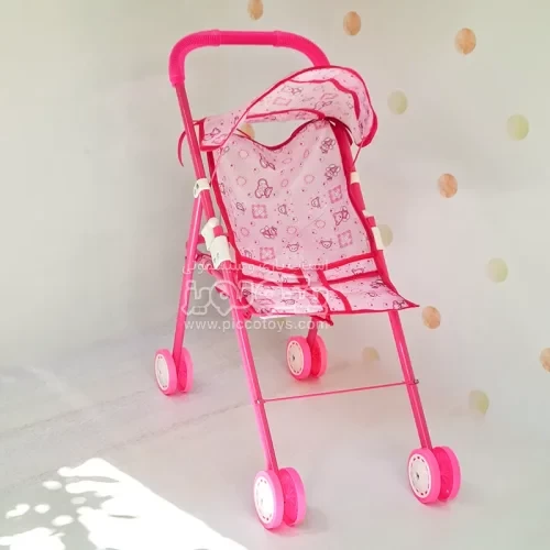 کالسکه عروسک سایبان دار طرح خرس کد 1400423