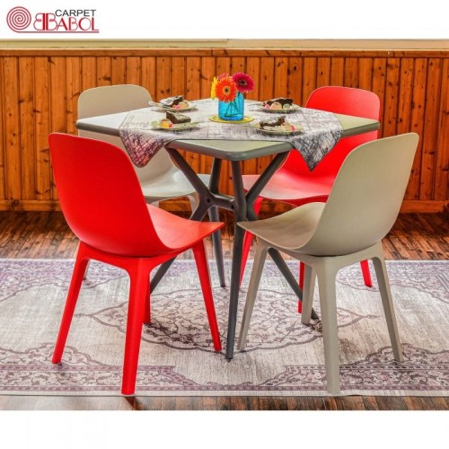 میز بزرگسال مربع تیکا رنگ آبی فیروزه ای P/TF03/AF