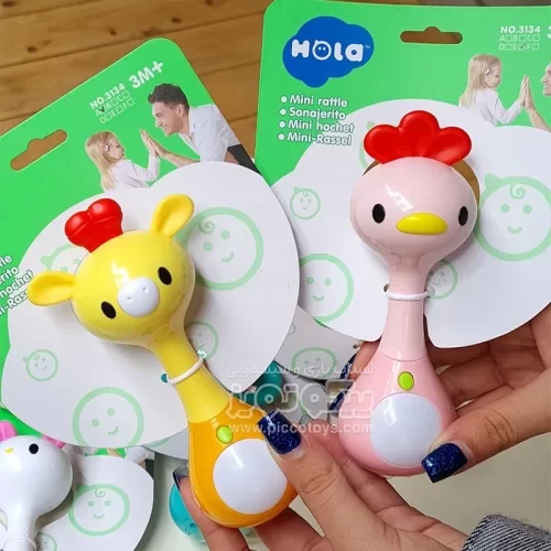 جغجغه کودک موزیکال هولی تویز Huile Toys طرح حیوانات کد 3134