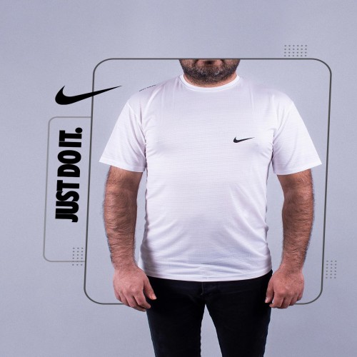 تیشرت سفید آستین کوتاه نایک مدل 1337