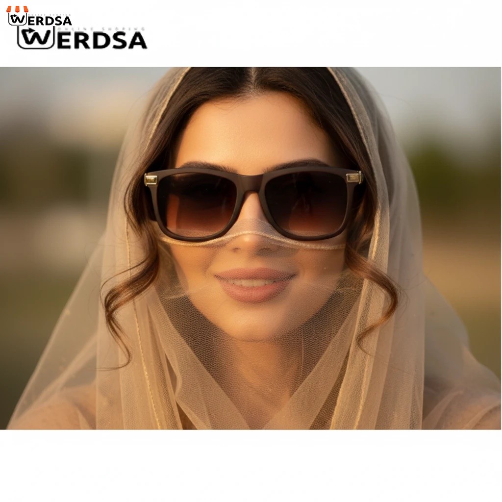 عینک آفتابی گوچی زنانه با فریم قهوه‌ای طلایی طرح کلاسیک 1500re