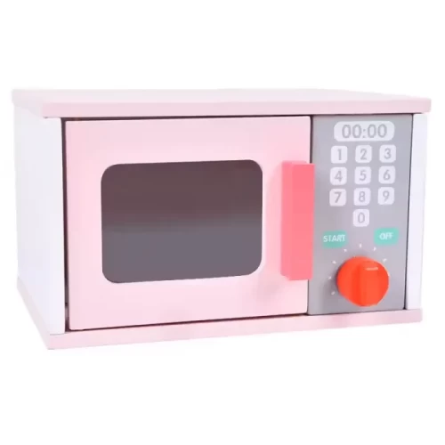 مایکروفر اسباب بازی چوبی رنگ صورتی کد BL20118