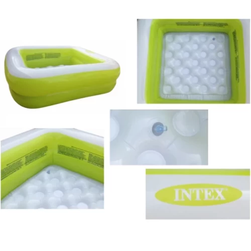 استخر بادی کودک مربعی اینتکس intex رنگ سبز کد P/57100/A