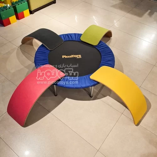 تخته تعادلی چوبی سایز بزرگ با زیره زرد curvy کد P/5555/ZA