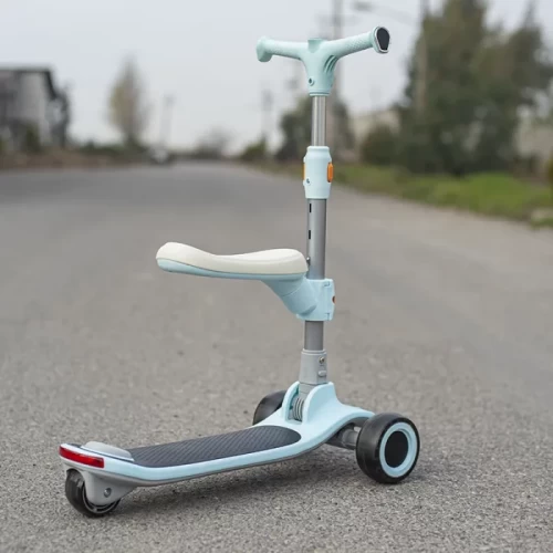 اسکوتر کودک تاشو نشیمن دار رنگ آبی کد P/ZG612/C