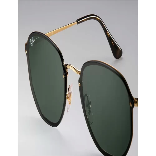 عینک آفتابی RayBan 3579N Blaze Hexagonal Flat Lens Green Classic - Image 6