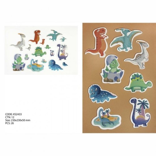 پازل کودک 26 تکه مدل دایناسور KID FANS DINOSAURS کد KS2433