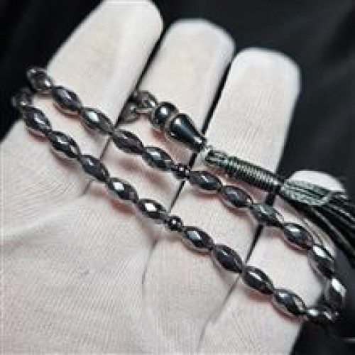 خرید تسبیح 33 دانه سنگ حدید معدنی کد وردسا