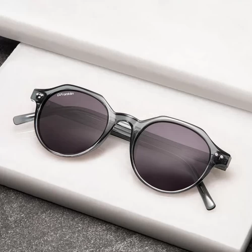 عینک آفتابی دی فرانکلین مدل D.franklin Ultra Light S Round Crystal Grey / Black - Image 6