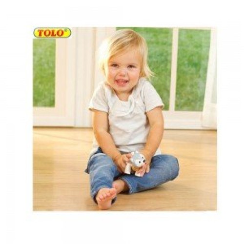 عروسک سگ اسکیمو طوسی نشکن tolo 86520