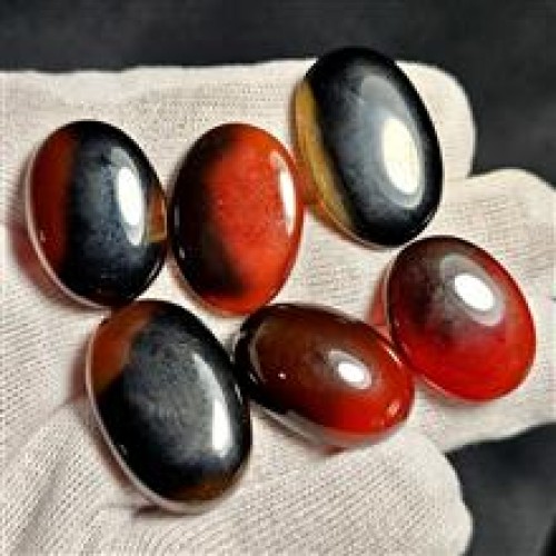 فروش پک 6 عددی نگین سنگ عقیق معدنی خراسانی کد G81265