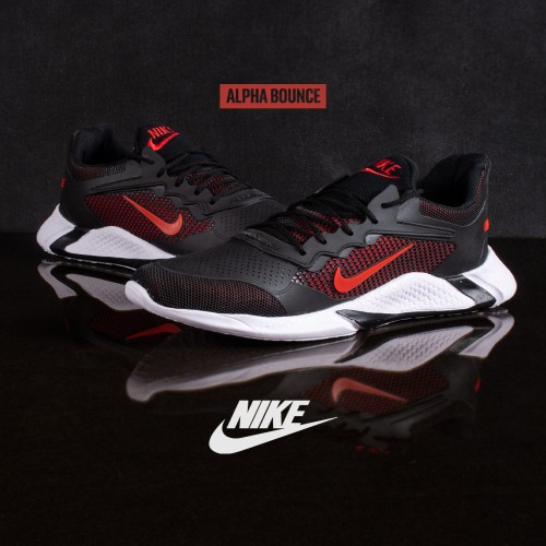 کفش اسپرت مردانه نایک مشکی قرمز مدل 1024