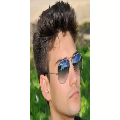 عینک آفتابی RayBan 3025 Aviator Silver Blue Gradient Flash - Image 4