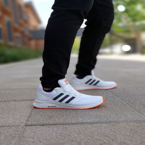 کفش اسپرت مردانه آدیداس سفید هفت رنگ مدل 1053