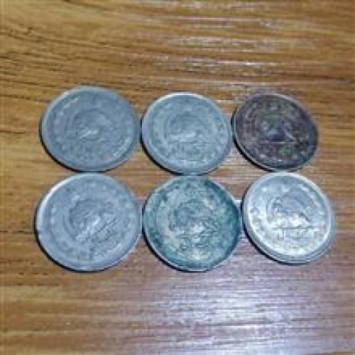 فروش پک 6عددی 1 ریال دوتاج پهلوی 1354 کد 4851