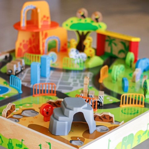 میز بازی چوبی باغ وحش 50 تکه کد F819