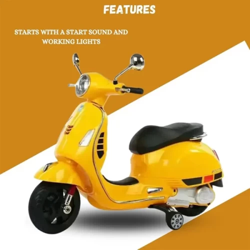 موتور شارژی وسپا رنگ زرد کد P/5640/ZA