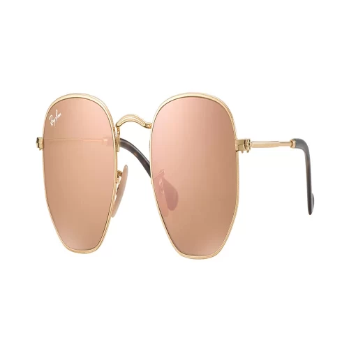 عینک آفتابی RayBan 3548N Hexagonal Flat Lenses Gold Copper Flash - Image 2