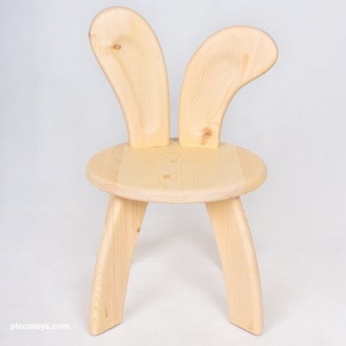 صندلی چوبی کودک طرح خرگوش کد P/5558/KH