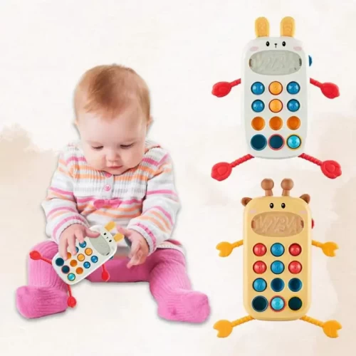 اسباب بازی موبایل پوپت دار کودک طرح زرافه کد 68867