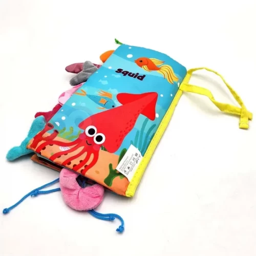 کتاب پارچه ای آموزش دم حیوانات دریایی جغجغه ای کد 6434739