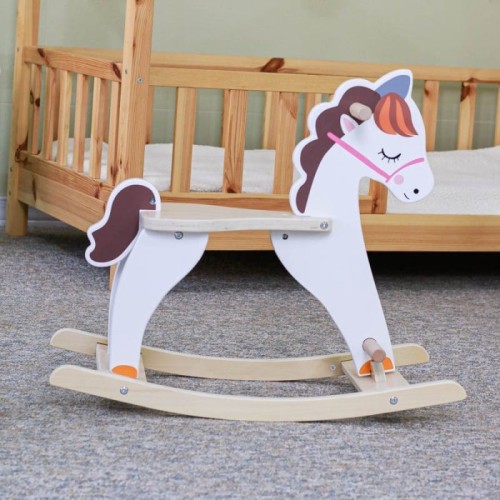 راکر اسب چوبی رنگ سفید کد BL21150